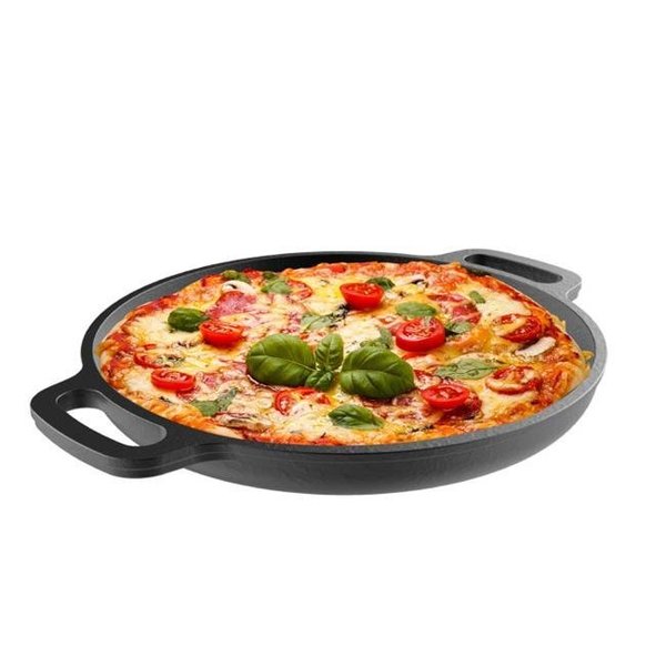 Classic Cuisine Classic Cuisine 82-KIT1089 Cast Iron Pizza Pan-13.25 in. Pre-Seasoned Skillet for Cooking 82-KIT1089